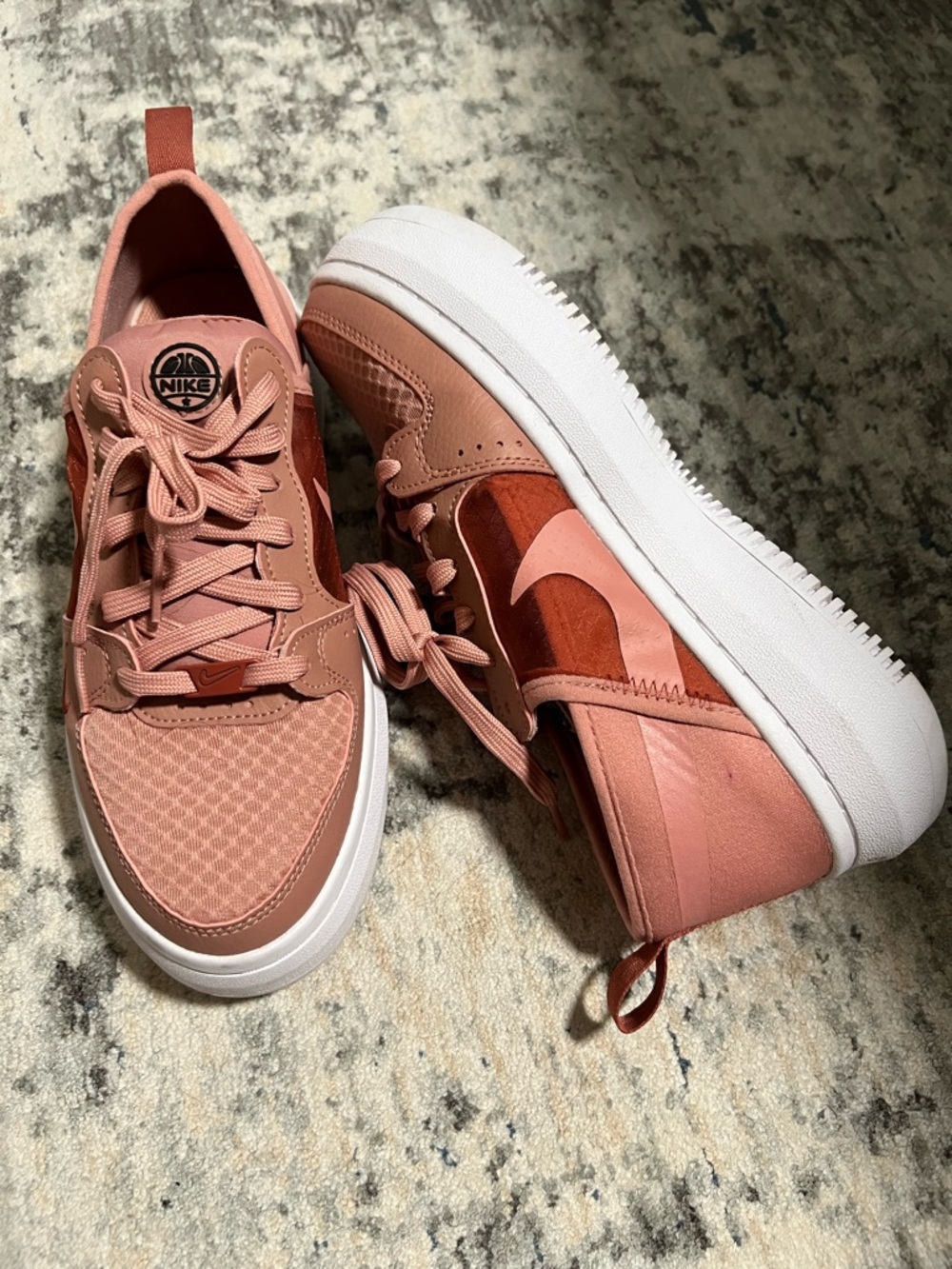 Nike Court Vision Alta’s Women’s Rust Pink Platform Sneakers